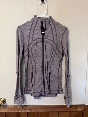 lululemon athletica Heathered Purple Zip-Up Hoodie